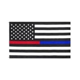 johnin 3x5Fts Thin Red And Blue  Dual  Line American Flag for Police Officers Firefighters First Responders