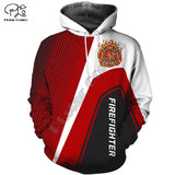 Men Unisex harajuku Firefighter Full print 3d hoodie fashion Sweatshirt zipper women Pullover streetwear jacket tracksuit 0