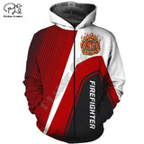 Men Unisex harajuku Firefighter Full print 3d hoodie fashion Sweatshirt zipper women Pullover streetwear jacket tracksuit 0