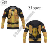 Men women Firefighter USA Flag Print 3d hoodies firemen jacket Sweatshirts zipper Unisex long sleeve Pullover tracksuit coat