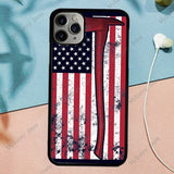 Firefighter Thin Red Line Flag Fireman Axe Phone Case Fundas For iPhone 11 Pro Max 7 7Plus 6S 5S 8 8Plus X XS Max XR