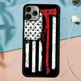 Firefighter Thin Red Line Flag Fireman Axe Phone Case Fundas For iPhone 11 Pro Max 7 7Plus 6S 5S 8 8Plus X XS Max XR