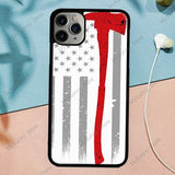 Firefighter Thin Red Line Flag Fireman Axe Phone Case Fundas For iPhone 11 Pro Max 7 7Plus 6S 5S 8 8Plus X XS Max XR