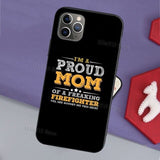 Proud Firefighter Mom Quotes Case For iPhone 11 Pro Max SE 2020 6S 8 7 Plus X XR XS Max Back Cover Shell