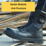 Winter Men Steel Toe Military Boots Safety Shoes,men's Waterproof Keep Warm Work Shoes  Construction Industry Shoes Firefighter