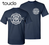 Summer Short Sleeves Cotton T-Shirt Firefighter Paramedic EMT Fire Rescue Thin Red Line Department Tshirt T Shirt Tee Shirt