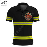 PLstar Cosmos Fashion summer women for men  3D full printed Firefighter Shirt-Polo Viking tattoo Short sleeve t shirts