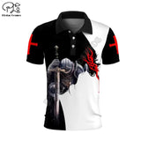 PLstar Cosmos Fashion summer women for men  3D full printed Firefighter Shirt-Polo Viking tattoo Short sleeve t shirts