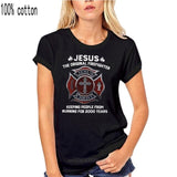 From Burning Black Jesus The Original T-Shirt S-3Xl Firefighter Keeping People