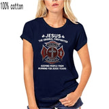 From Burning Black Jesus The Original T-Shirt S-3Xl Firefighter Keeping People