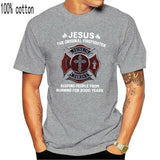 From Burning Black Jesus The Original T-Shirt S-3Xl Firefighter Keeping People
