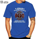 From Burning Black Jesus The Original T-Shirt S-3Xl Firefighter Keeping People