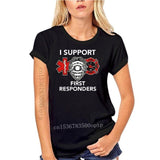 I Support Responders T-Shirt Firefighter EMS EMT Tee Shirt