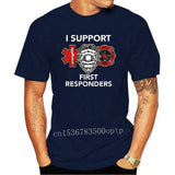I Support Responders T-Shirt Firefighter EMS EMT Tee Shirt