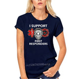 I Support Responders T-Shirt Firefighter EMS EMT Tee Shirt