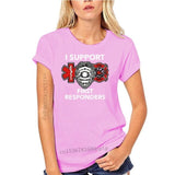 I Support Responders T-Shirt Firefighter EMS EMT Tee Shirt