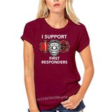 I Support Responders T-Shirt Firefighter EMS EMT Tee Shirt