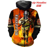 Newest 3D Print Firefighter Suit Fireman cosplay Hooded sweatshirt party suit men streetwear good quality hoodies Fashion tops 5