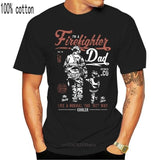Firefighter Dad Mens Funny Fireman T-Shirt Fire Brigade Service Sam Father Day T Shirt O-Neck Fashion Casual High Quality