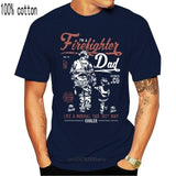Firefighter Dad Mens Funny Fireman T-Shirt Fire Brigade Service Sam Father Day T Shirt O-Neck Fashion Casual High Quality