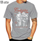 Firefighter Dad Mens Funny Fireman T-Shirt Fire Brigade Service Sam Father Day T Shirt O-Neck Fashion Casual High Quality