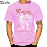Firefighter Dad Mens Funny Fireman T-Shirt Fire Brigade Service Sam Father Day T Shirt O-Neck Fashion Casual High Quality