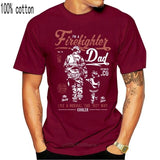 Firefighter Dad Mens Funny Fireman T-Shirt Fire Brigade Service Sam Father Day T Shirt O-Neck Fashion Casual High Quality