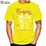 Firefighter Dad Mens Funny Fireman T-Shirt Fire Brigade Service Sam Father Day T Shirt O-Neck Fashion Casual High Quality