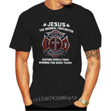 From Burning Black Jesus The Original T-Shirt S-3Xl Firefighter Keeping People