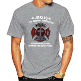 From Burning Black Jesus The Original T-Shirt S-3Xl Firefighter Keeping People