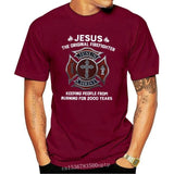 From Burning Black Jesus The Original T-Shirt S-3Xl Firefighter Keeping People