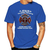 From Burning Black Jesus The Original T-Shirt S-3Xl Firefighter Keeping People