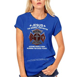 From Burning Black Jesus The Original T-Shirt S-3Xl Firefighter Keeping People