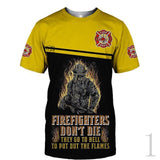 2020 New Fashion Men hoodie 3D Printed FireFighter Firemen T-shirt Tees Shorts Sleeve Apparel Unisex Cosplay Casual Streetwear-1