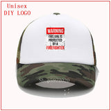 This girl is protected by a firefighter caps for men baseball caps hat for women summer hats for men baseball cross ponytail hat