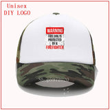 This girl is protected by a firefighter caps for men baseball caps hat for women summer hats for men baseball cross ponytail hat