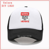 This girl is protected by a firefighter caps for men baseball caps hat for women summer hats for men baseball cross ponytail hat