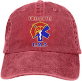 Fashion Soft Firefighter EMT Logo Hat Gift Dad Hat Trucker Hat Cowboy Hat