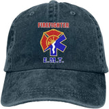 Fashion Soft Firefighter EMT Logo Hat Gift Dad Hat Trucker Hat Cowboy Hat