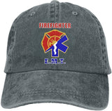 Fashion Soft Firefighter EMT Logo Hat Gift Dad Hat Trucker Hat Cowboy Hat