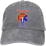 Fashion Soft Firefighter EMT Logo Hat Gift Dad Hat Trucker Hat Cowboy Hat
