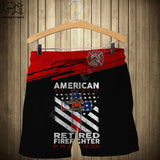 PLstar Cosmos Firefighter Men's Shorts Summer Casual Shorts Harajuku 3D Printed Loose Cool Beach Comfortable style-1