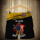 PLstar Cosmos Firefighter Men's Shorts Summer Casual Shorts Harajuku 3D Printed Loose Cool Beach Comfortable style-1