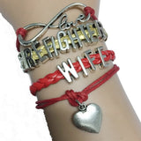 Infinity Love Fire Fighter Bracelet- Heart Charm Firefighter Daughter/Grandma/Sister/Wife/Mom Career Job  Friendship Gift