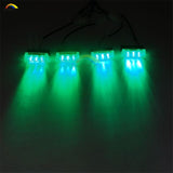 4x3 LED Car Grille Light Front Bumper Blink Grill Light Police Firefighter led Strobe Flash Warning Emergency lamp