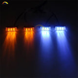 4x3 LED Car Grille Light Front Bumper Blink Grill Light Police Firefighter led Strobe Flash Warning Emergency lamp